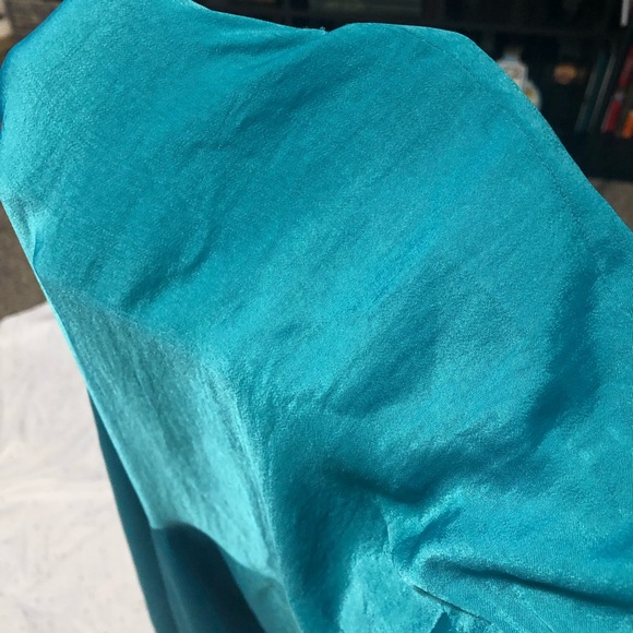 NWT BCBGMAXAZRIA Teal Bennet Satin Cuffed Pants - Picture 7 of 8